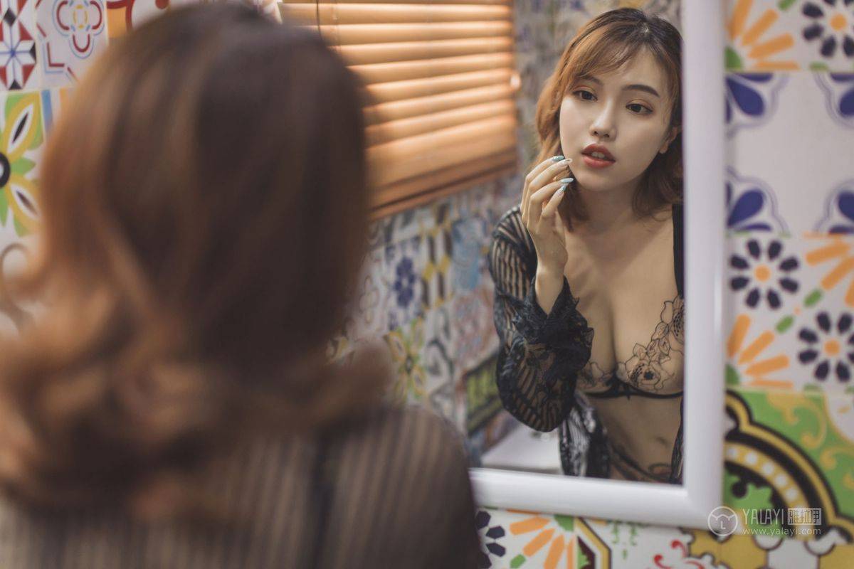 YALAYI雅拉伊性感轻熟女黄乐然透视情趣内衣诱惑私房美图-33