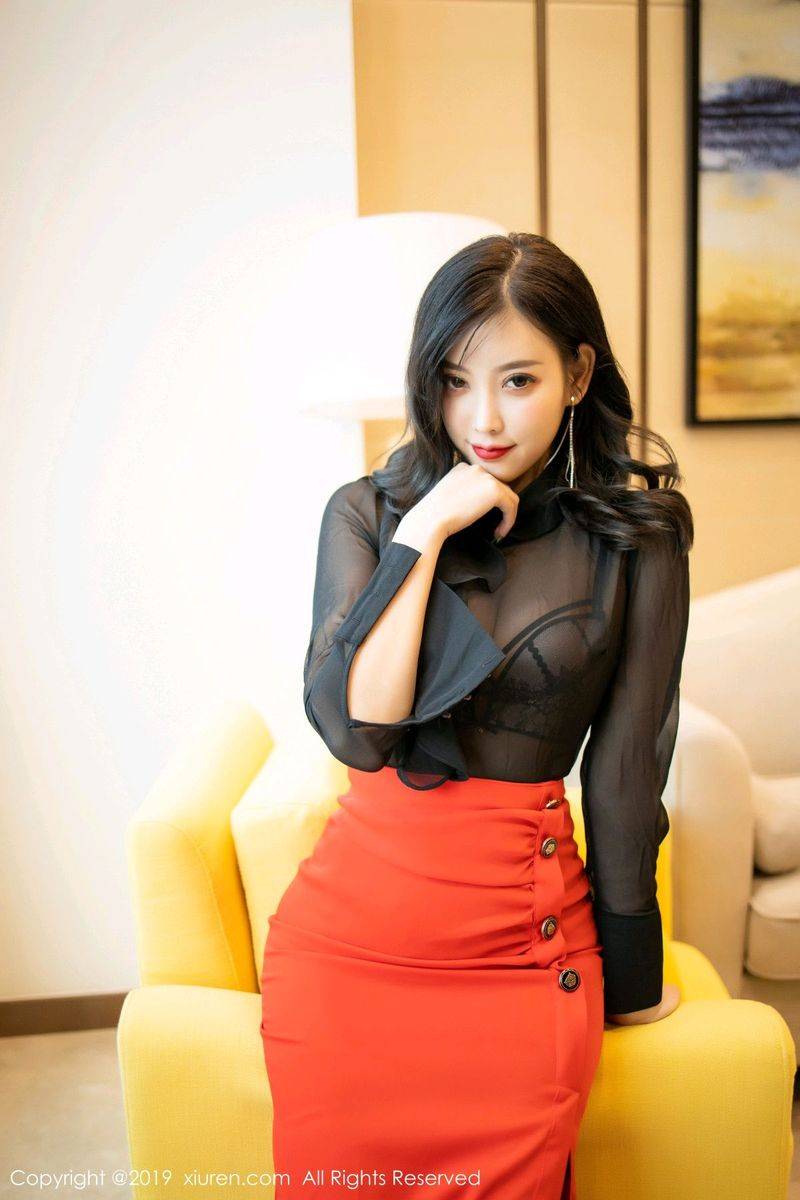 秀人网性感女神杨晨晨sugar黑丝美腿透视内衣诱惑套图-44