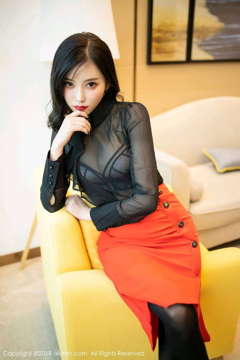 秀人网性感女神杨晨晨sugar黑丝美腿透视内衣诱惑套图-62