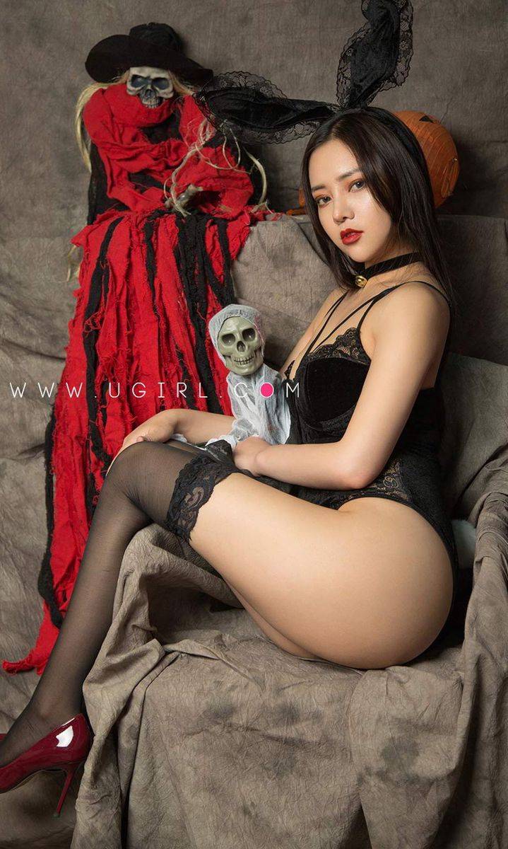 尤果网美女模特Anna苏拉骇人午夜黑丝美腿迷人身材性感写真-24