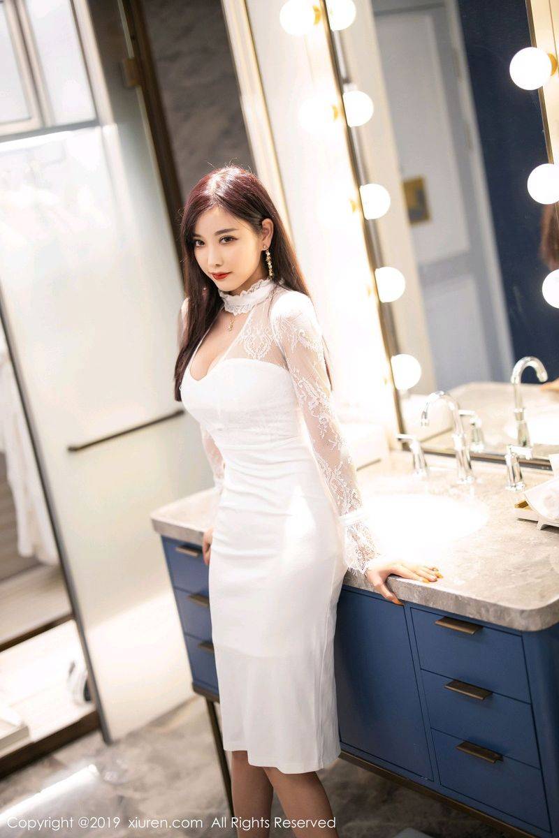 秀人网性感女神杨晨晨sugar典雅长裙修长美腿足量魅惑写真-3