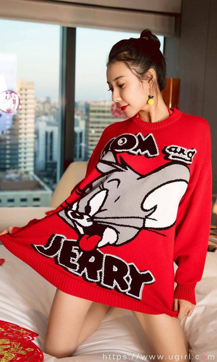 尤果网美女模特果儿Victoria内衣诱惑祝你新年快乐美图-5