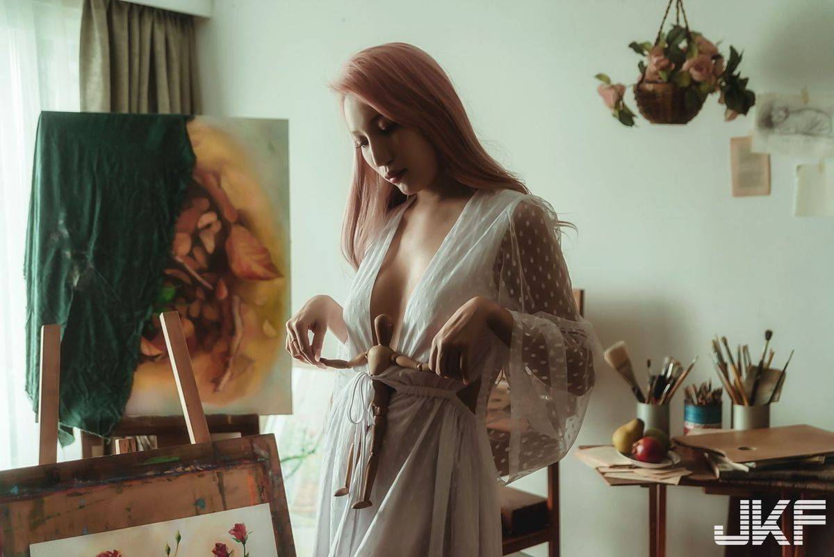 JKF美女模特韵韵34G波涛胸涌比基尼内衣诱惑私房写真-40