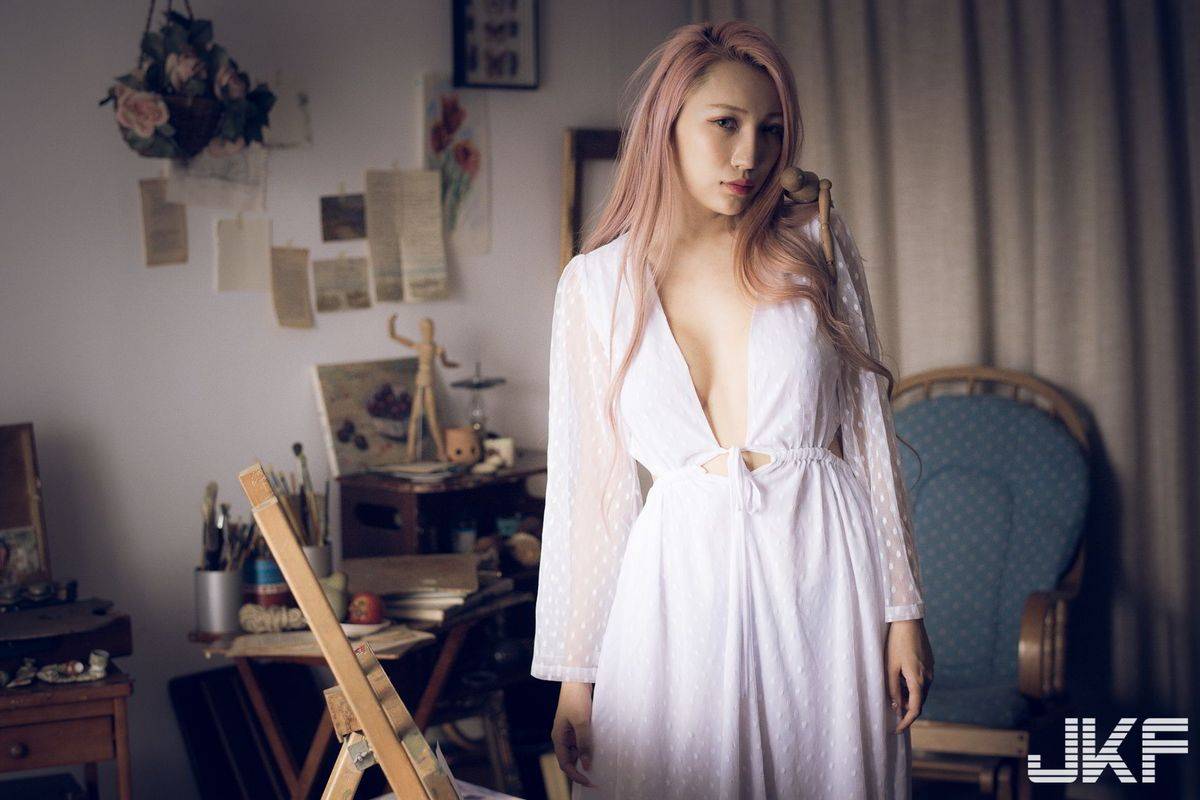 JKF美女模特韵韵34G波涛胸涌比基尼内衣诱惑私房写真-53