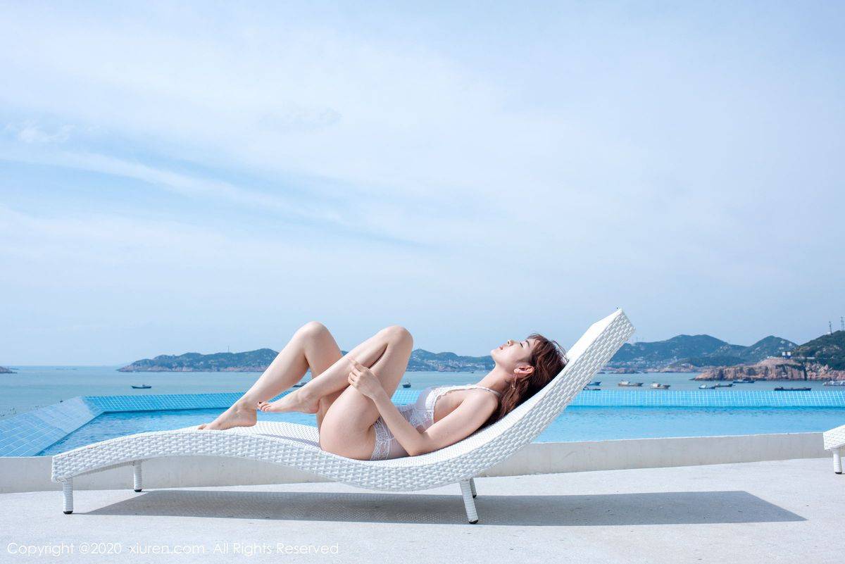 秀人网性感女神沈梦瑶白色蕾丝连体比基尼诱惑曼妙写真-10