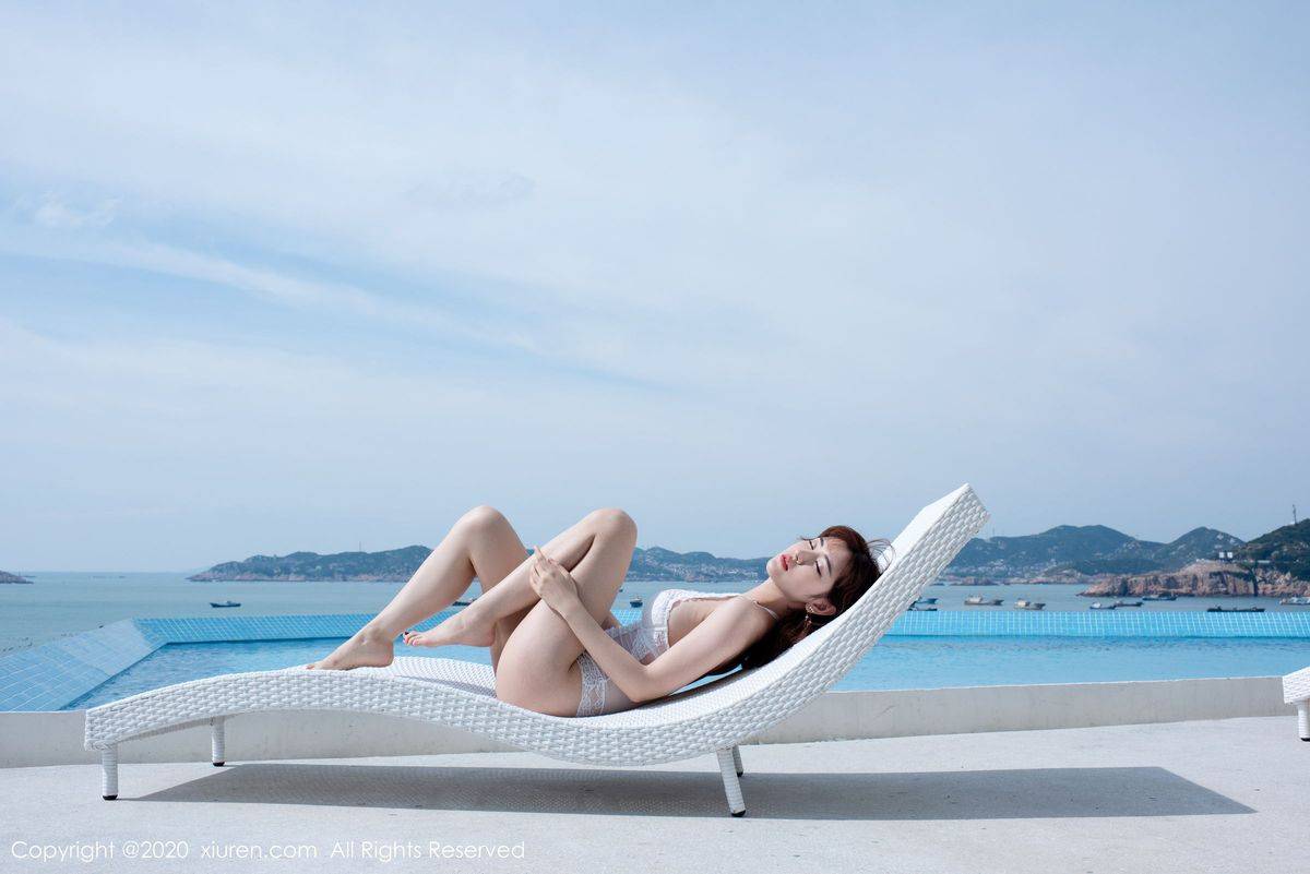 秀人网性感女神沈梦瑶白色蕾丝连体比基尼诱惑曼妙写真-9