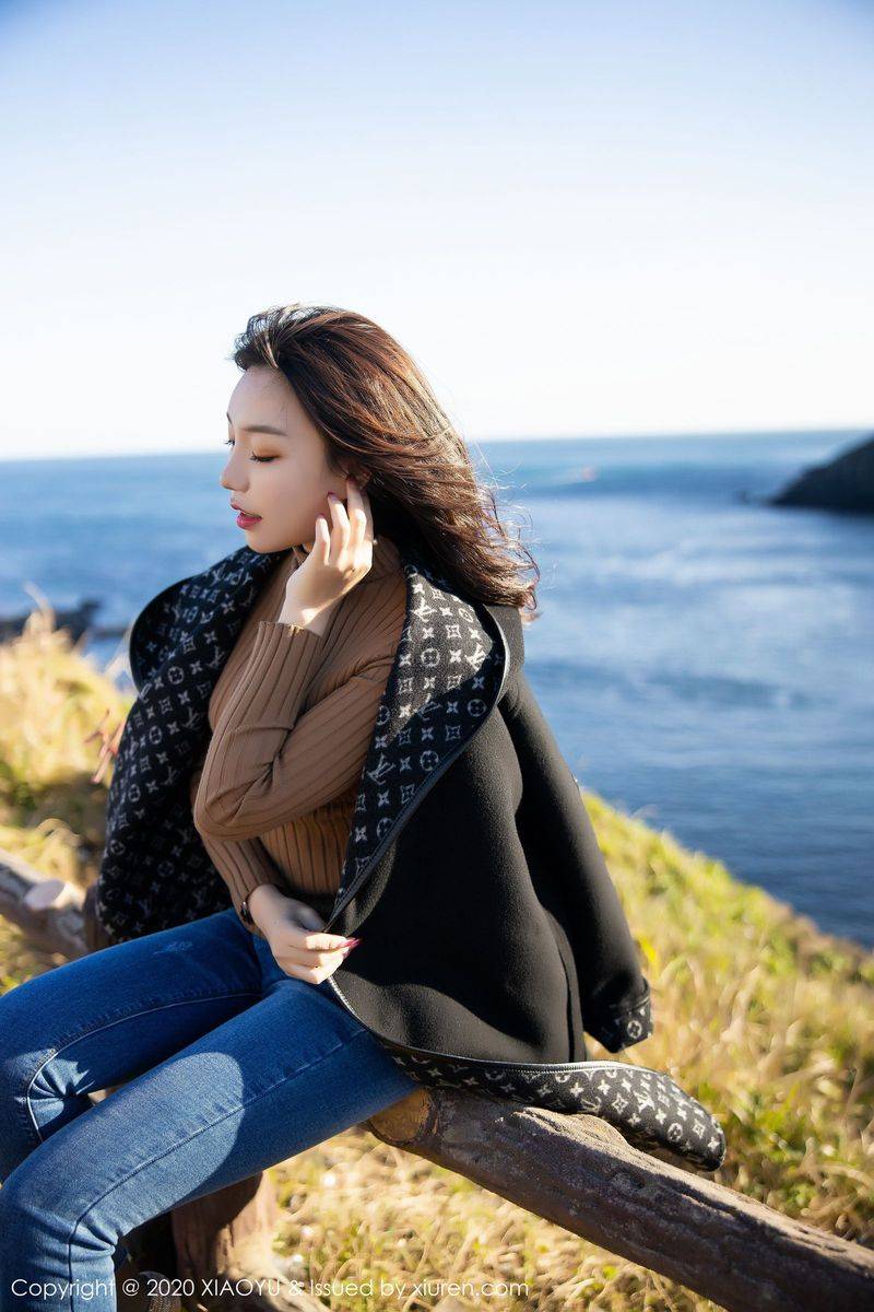 语画界性感女神芝芝Booty古典旗袍丝袜美腿济州岛私房旅拍-80