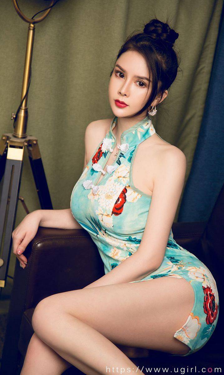 尤果网美女模特李丽莎高叉旗袍修长美腿气质性感私房写真-14