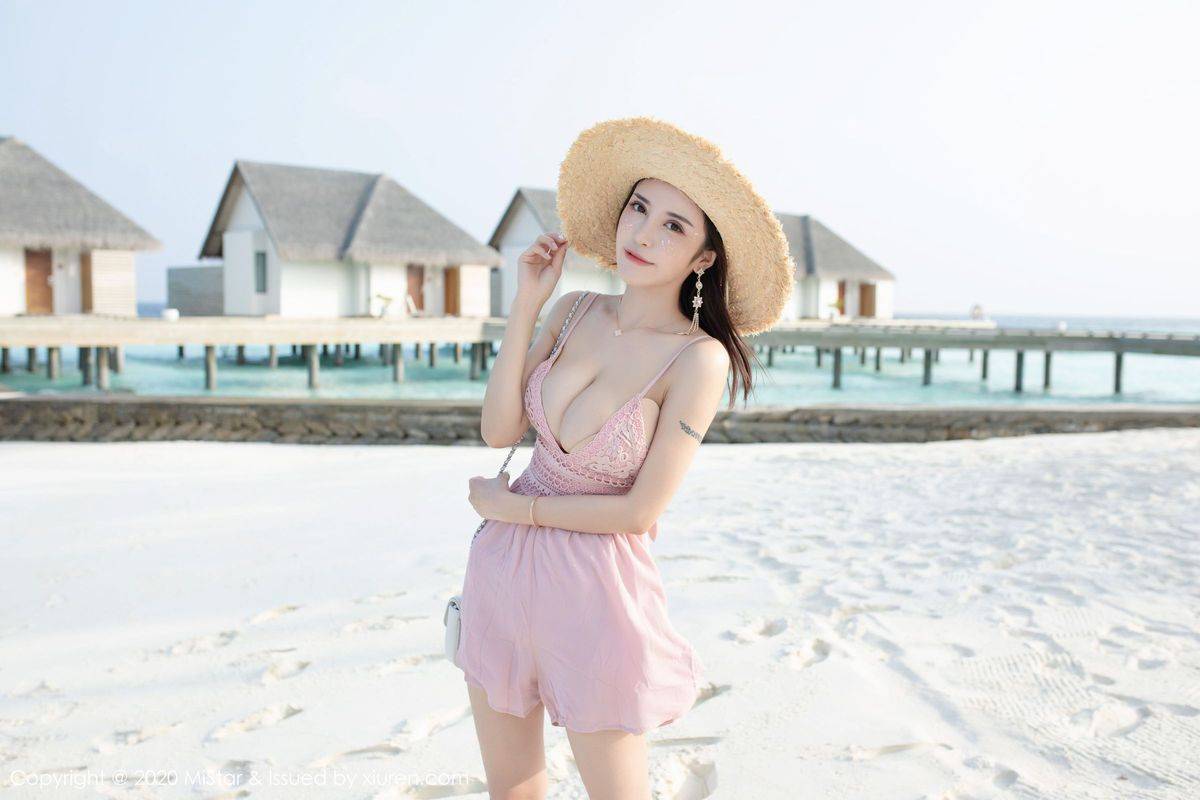 魅妍社美女模特陈思琪Art沙滩比基尼内衣诱惑马尔代夫旅拍-9