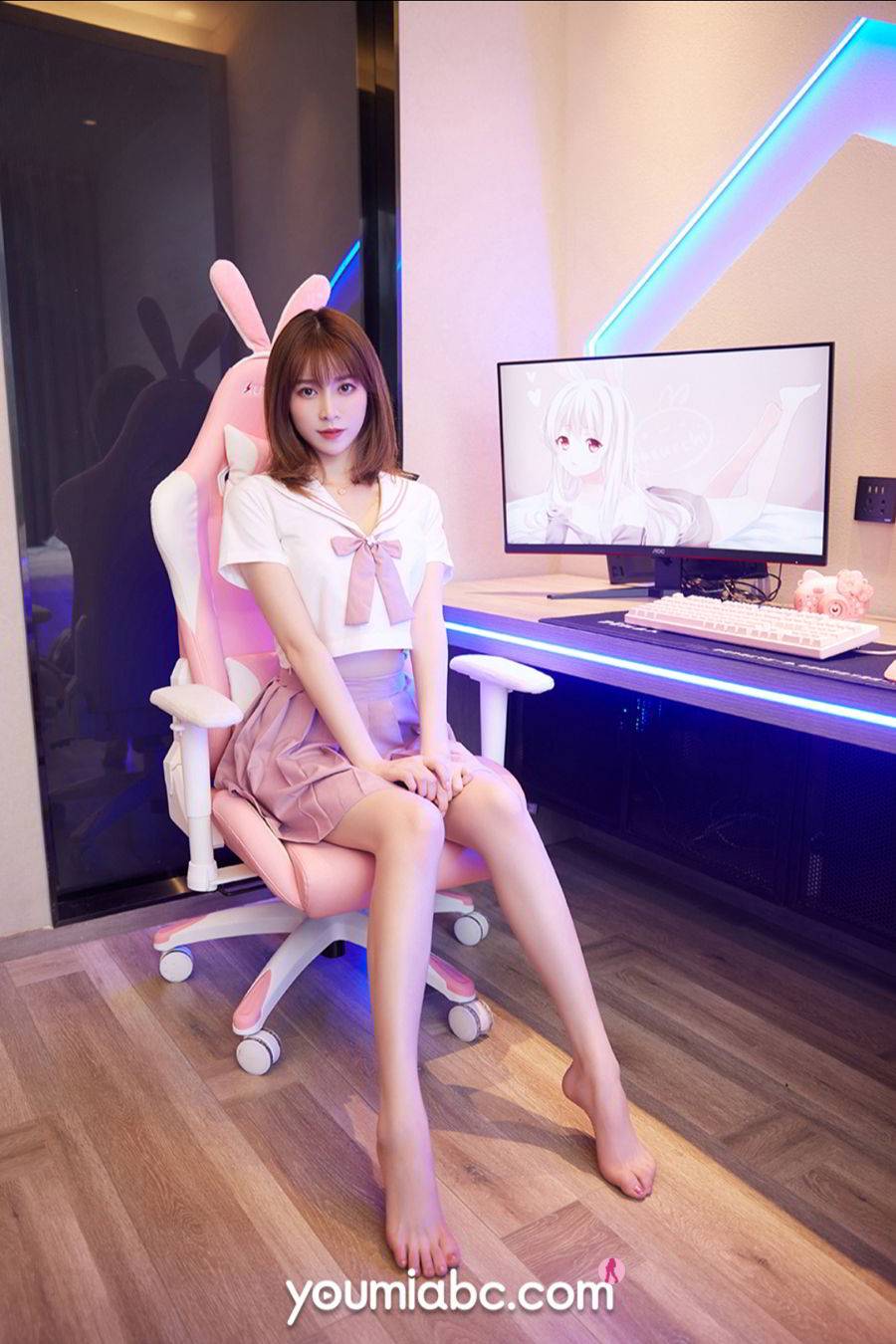YouMi尤蜜宅男女神yoo优优激萌电竞少女系列粉嫩性感写真-12
