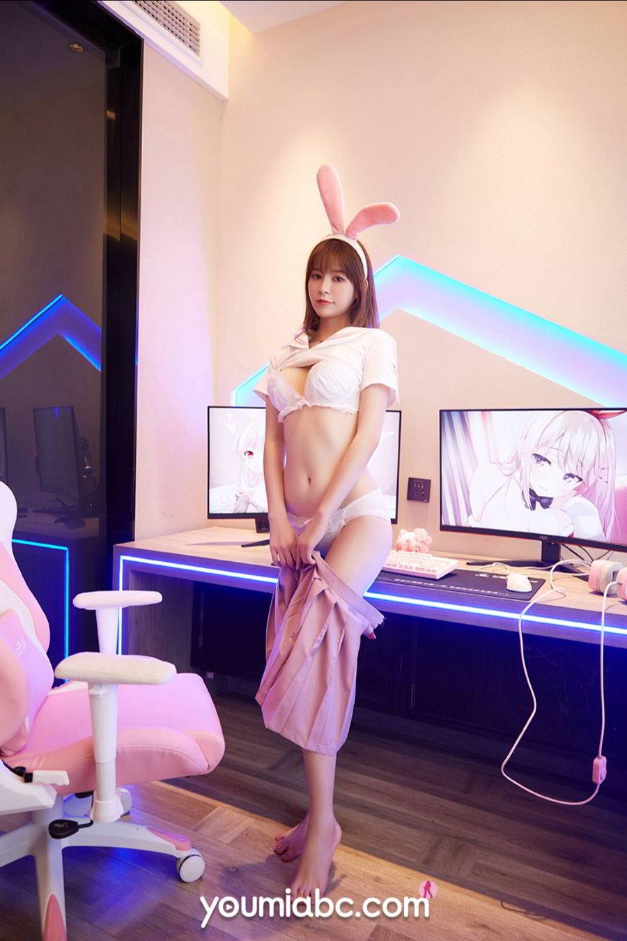 YouMi尤蜜宅男女神yoo优优激萌电竞少女系列粉嫩性感写真-14