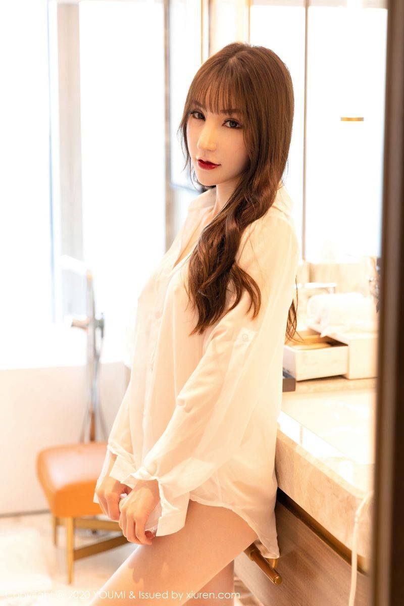 尤蜜荟性感女神周于希Sandy丝袜美腿酒店浴室系列娇柔写真-3