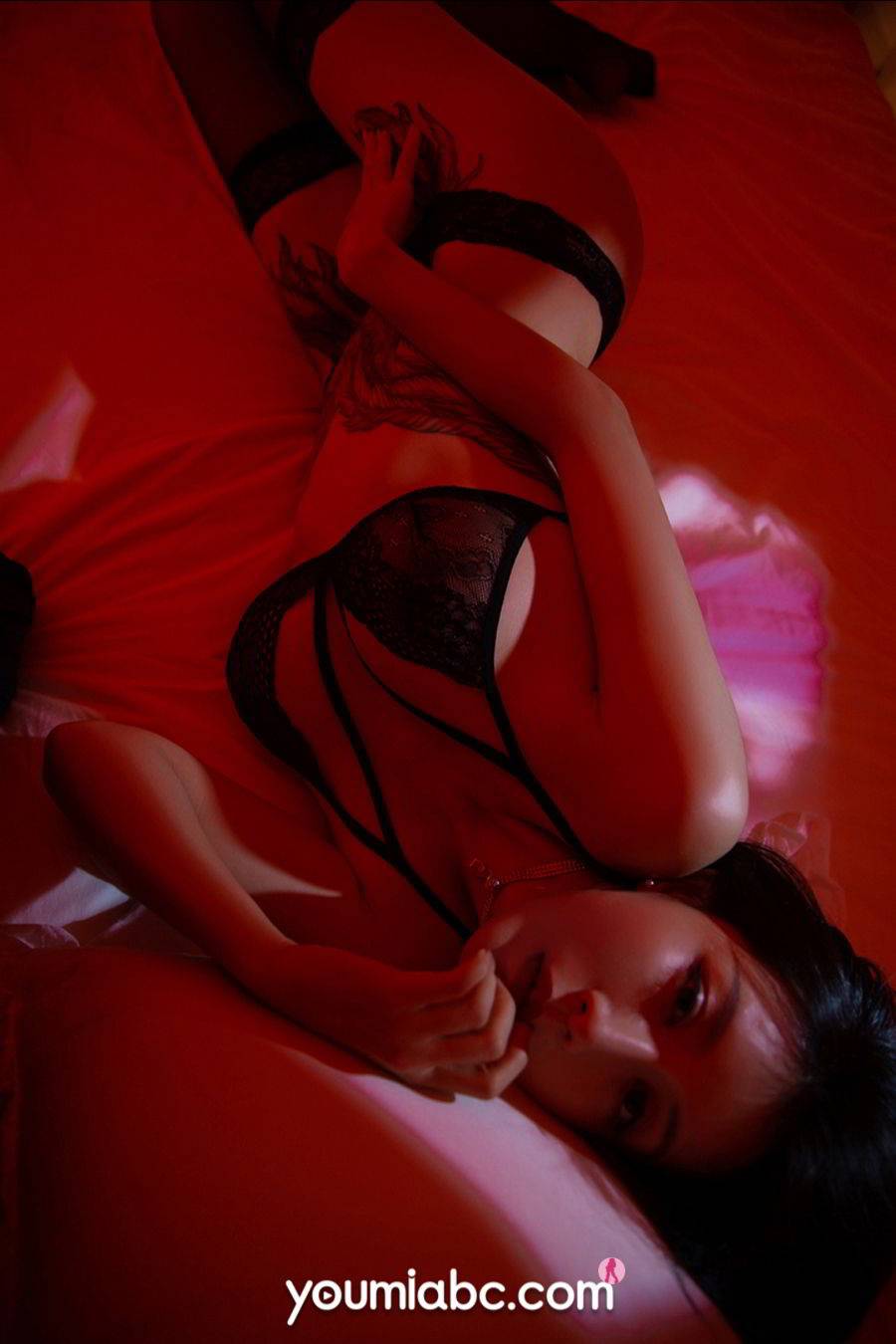 YouMi尤蜜美女模特安妮斯朵拉纯白长裙+傲人双峰情趣写真-47