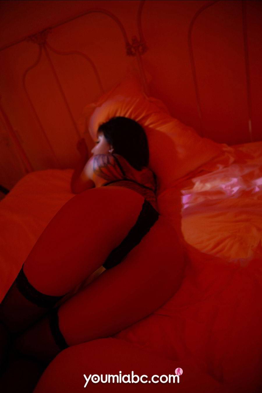 YouMi尤蜜美女模特安妮斯朵拉纯白长裙+傲人双峰情趣写真-59