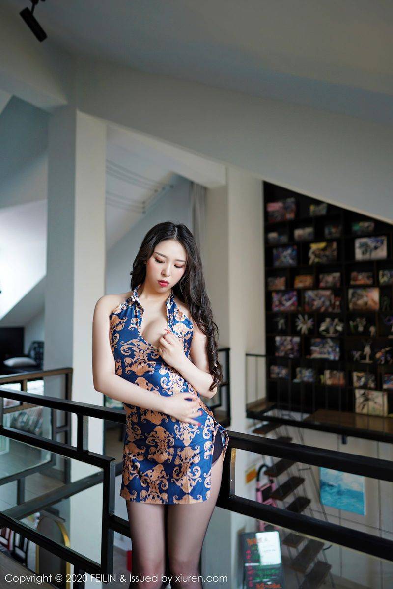 嗲囡囡美女模特小波多古典旗袍与黑丝美腿魅惑系列写真-19