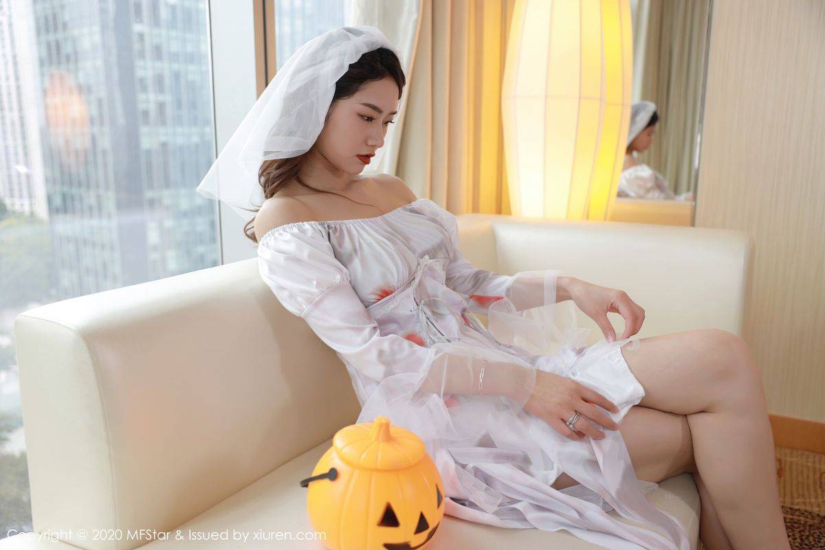 模范学院美女模特方子萱万圣节鬼新娘主题美感与魅惑写真-9