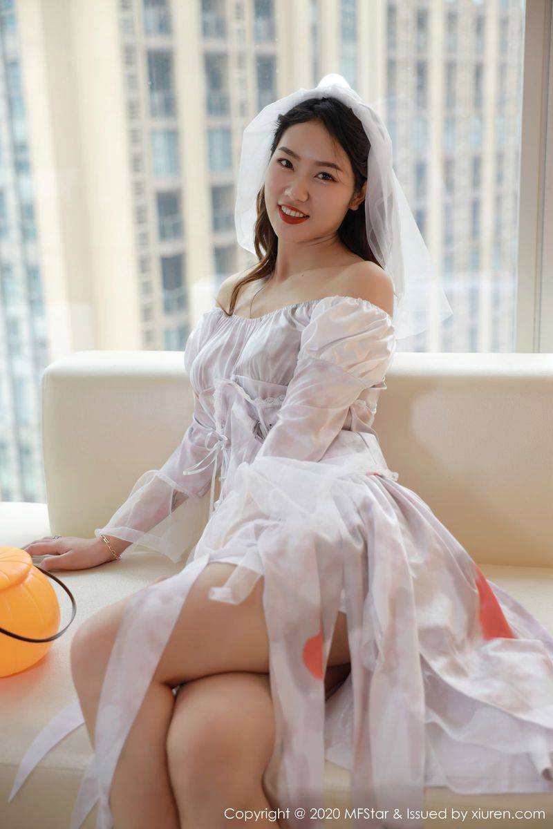 模范学院美女模特方子萱万圣节鬼新娘主题美感与魅惑写真-6