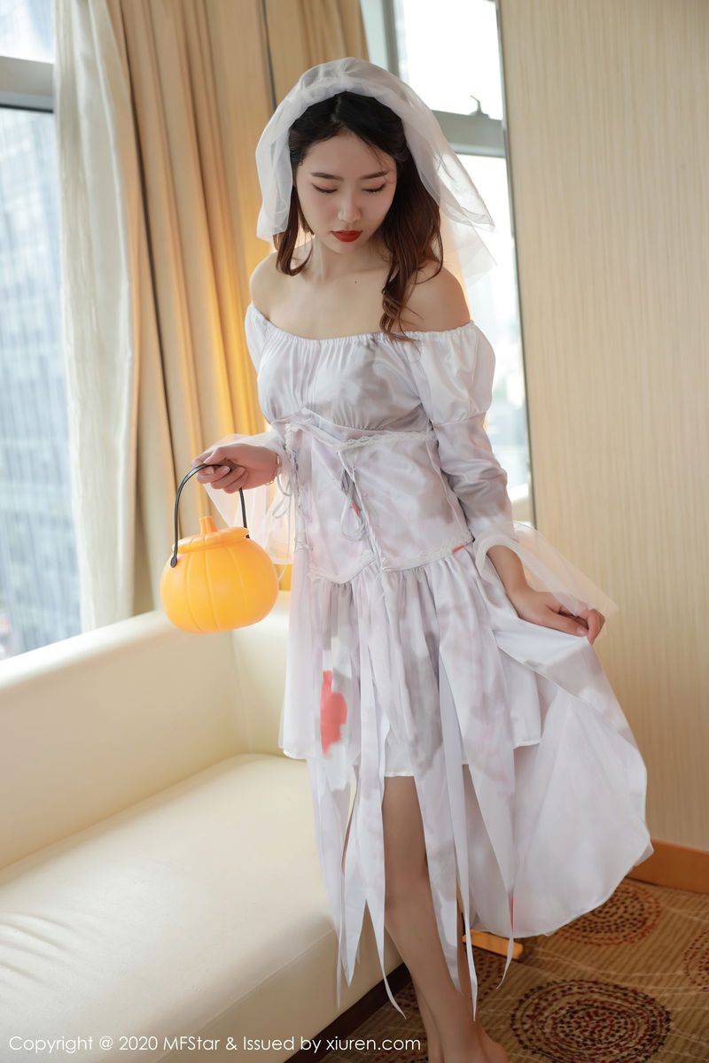 模范学院美女模特方子萱万圣节鬼新娘主题美感与魅惑写真-21