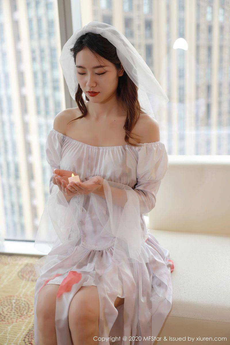 模范学院美女模特方子萱万圣节鬼新娘主题美感与魅惑写真-22