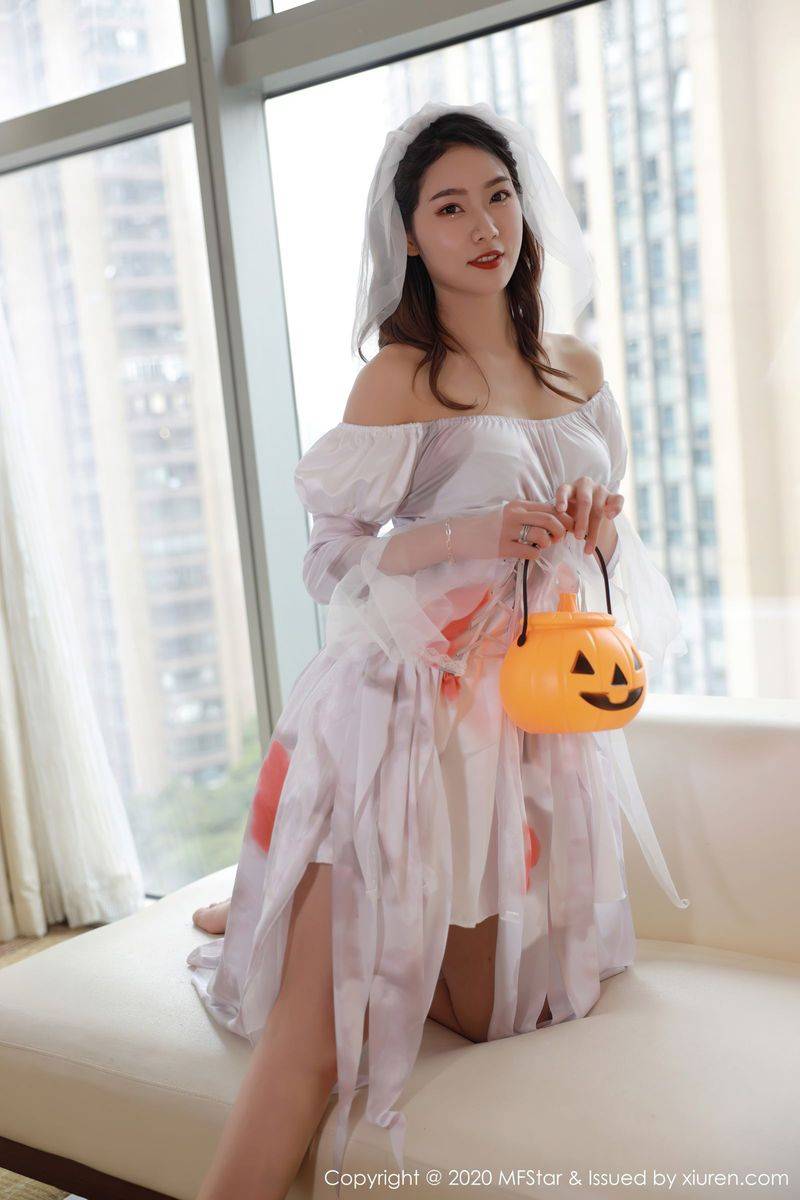 模范学院美女模特方子萱万圣节鬼新娘主题美感与魅惑写真-45