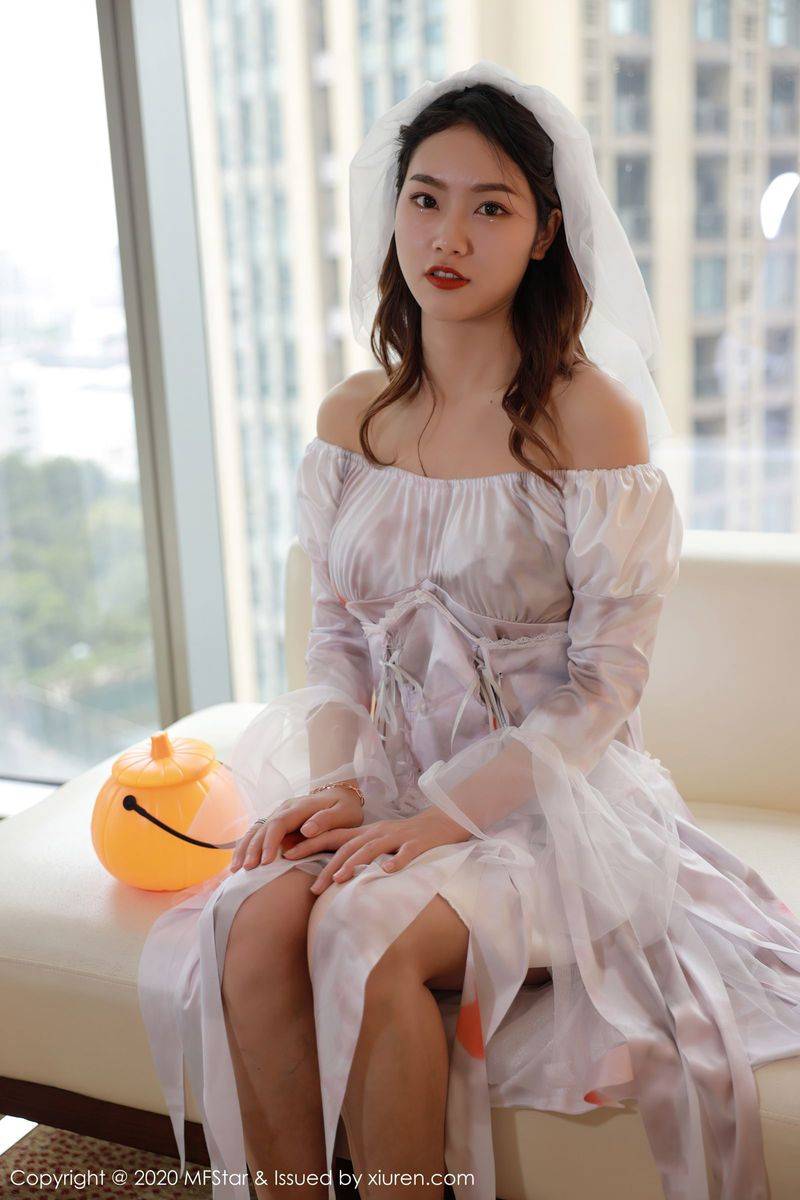 模范学院美女模特方子萱万圣节鬼新娘主题美感与魅惑写真-61