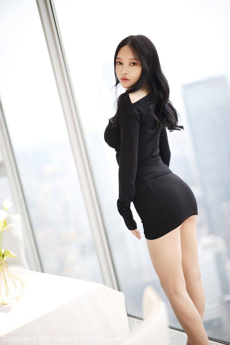 美媛馆性感女神唐琪儿蕾丝内衣与典雅礼裙丝袜美腿套图-23