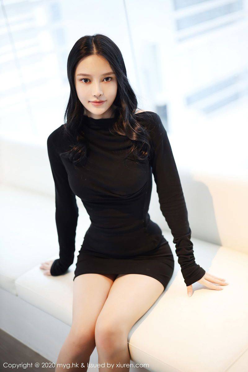 美媛馆性感女神唐琪儿蕾丝内衣与典雅礼裙丝袜美腿套图-33