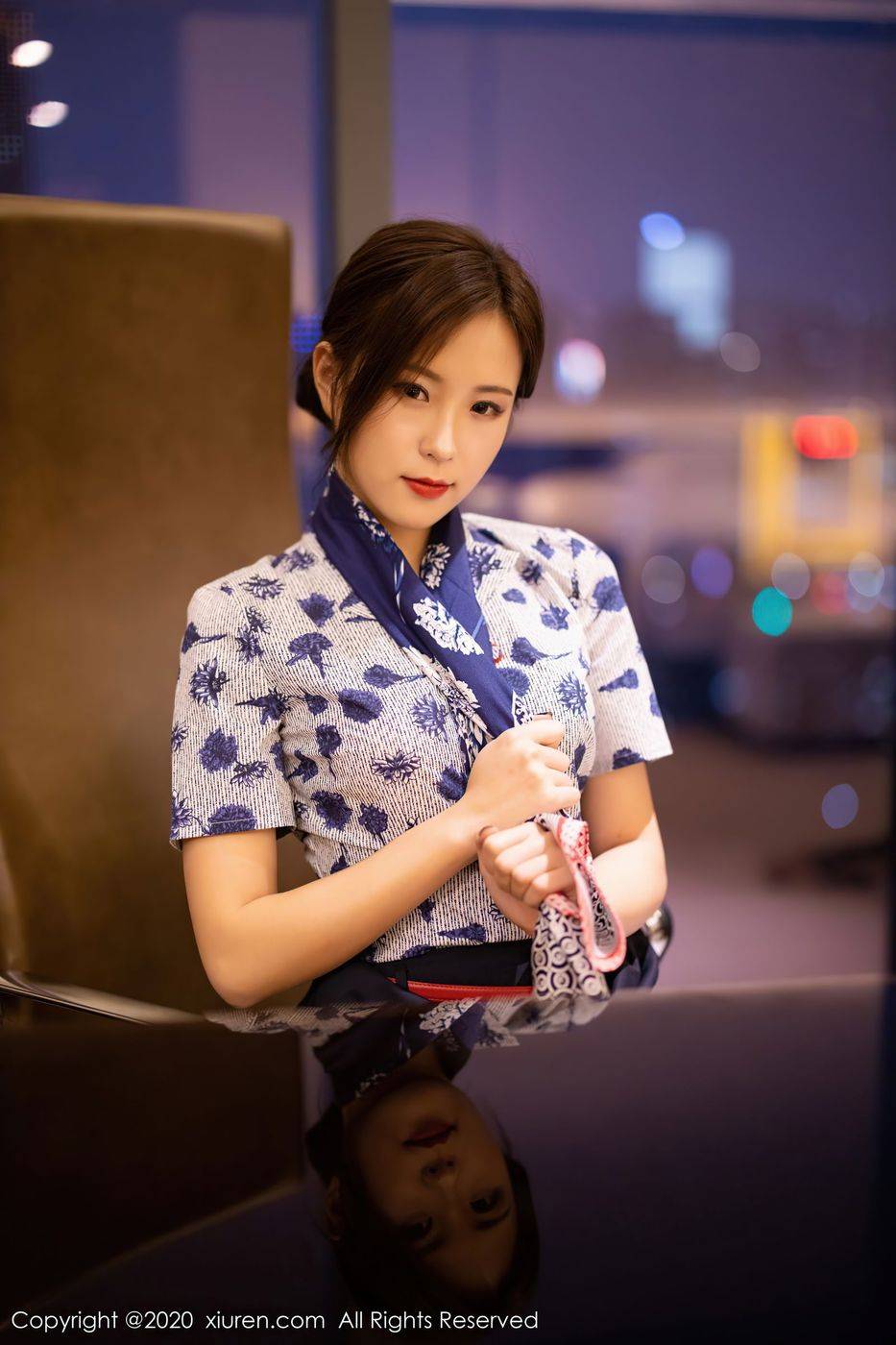 语画界性感女神杨紫嫣Cynthia黑丝美腿空乘制服系列娇媚写真-20