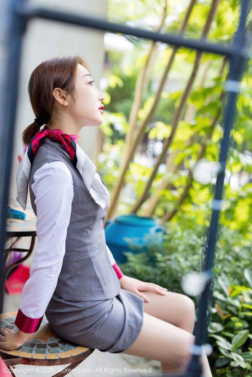 爱蜜社美女模特九月生丝袜美腿内衣诱惑职场OL制服系列写真-9