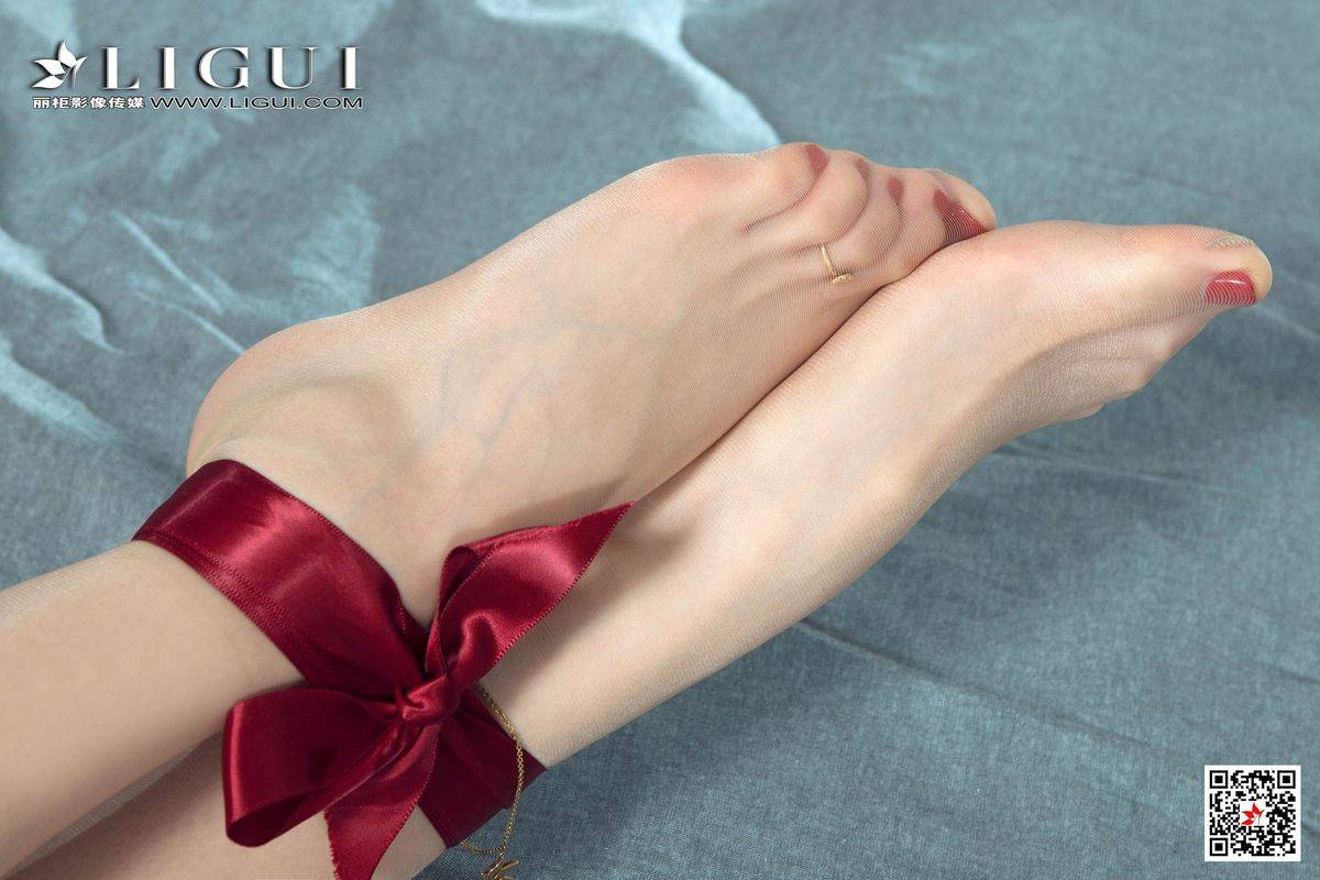 网络丽人丽柜兔子修长美腿蕾丝女仆装扮红绳马尾系列套图-64