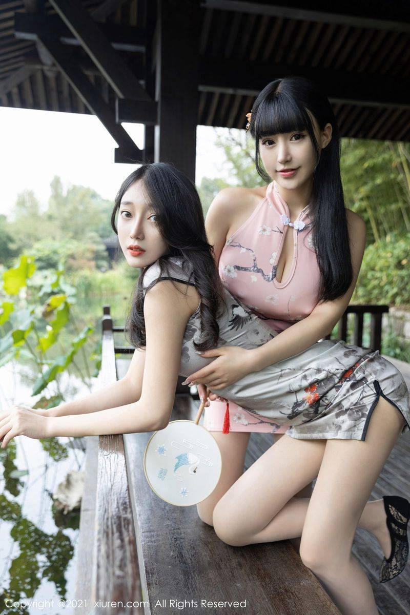 秀人网性感姐妹花Flower朱可儿&玥儿玥er丝袜美腿媚态合集-6