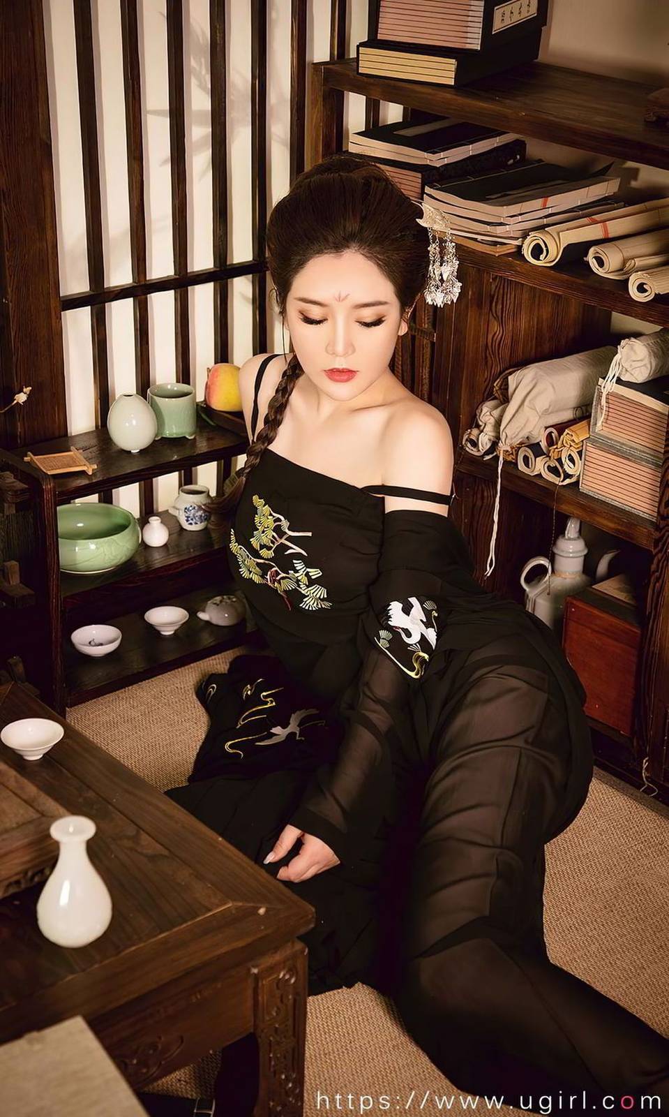 尤果圈美女模特金梓琳华灯初上夜会霓裳主题古典风格写真-5