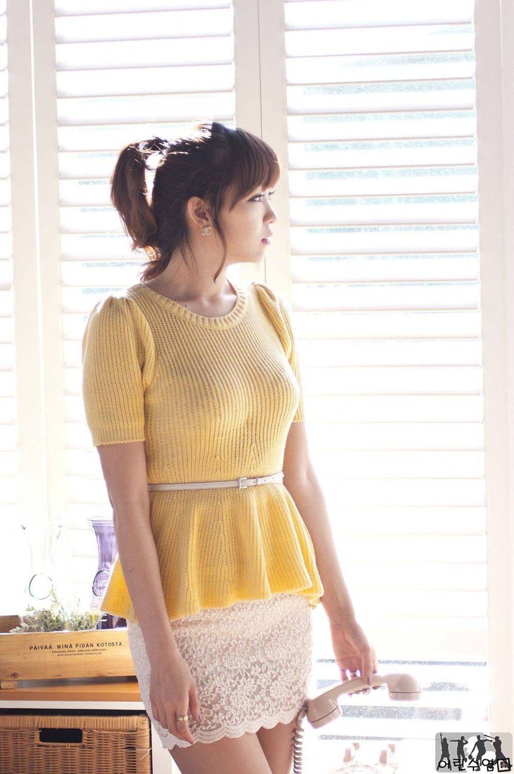 韩国美女模特李恩慧都市丽人风修长美腿职场OL装扮写真-38