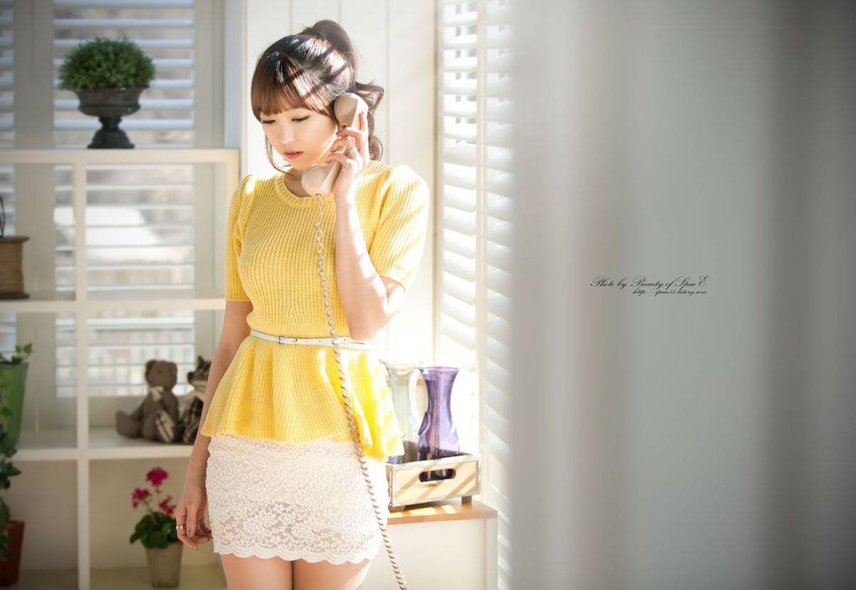 韩国美女模特李恩慧都市丽人风修长美腿职场OL装扮写真-39