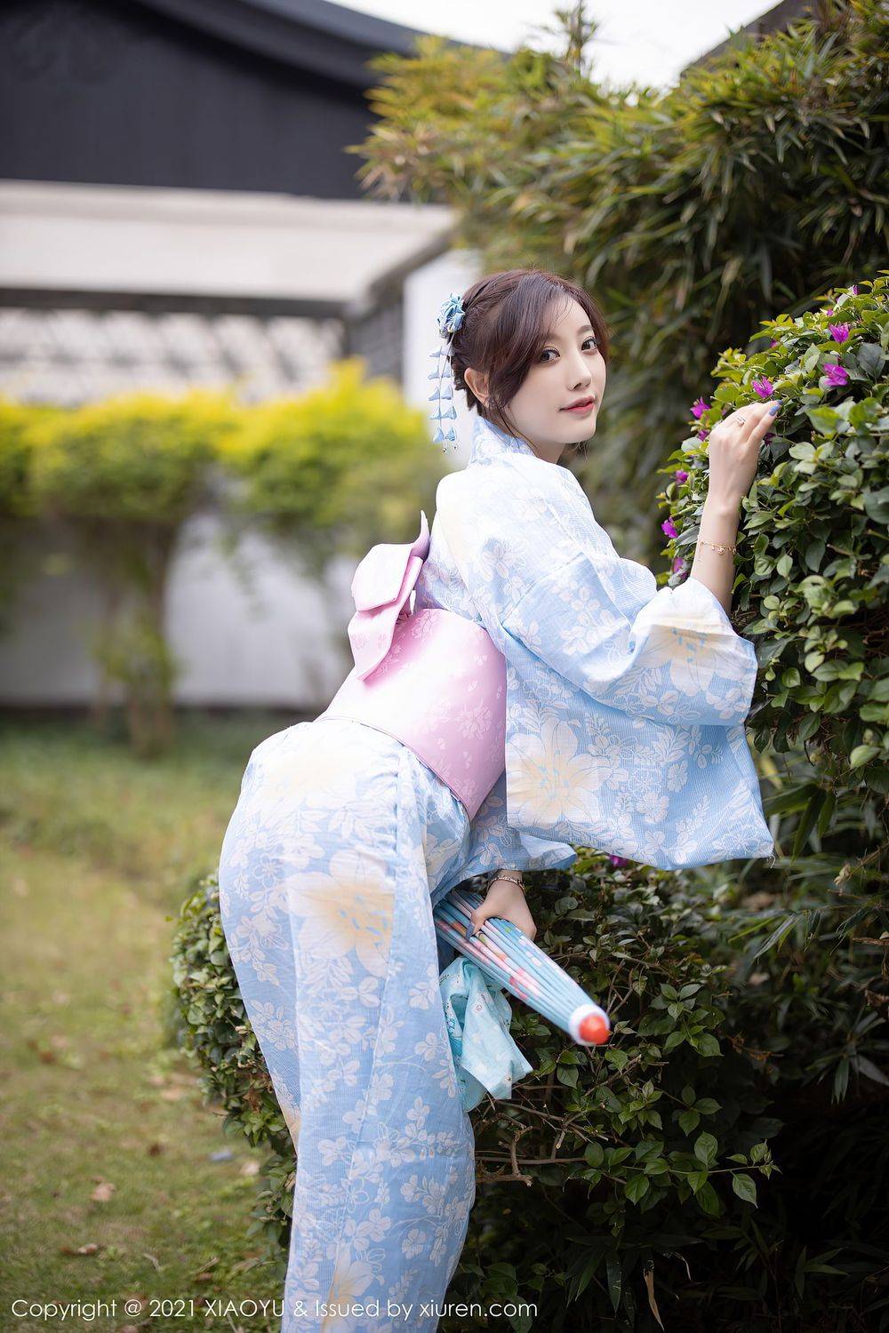 语画界性感女神杨晨晨sugar油纸伞与浪漫和服系列厦门旅拍-18