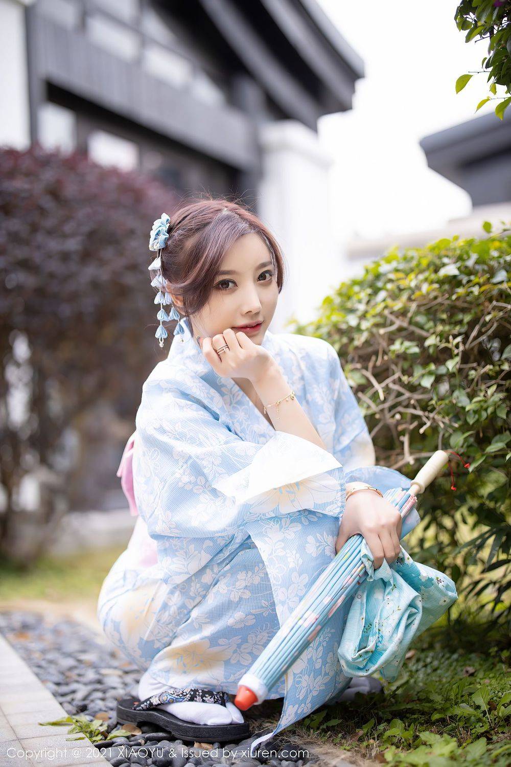 语画界性感女神杨晨晨sugar油纸伞与浪漫和服系列厦门旅拍-19