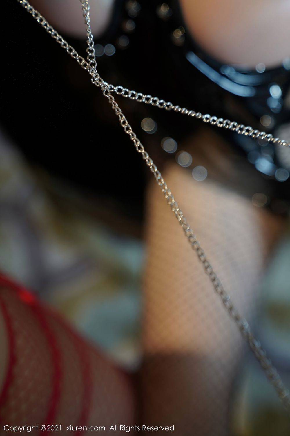 秀人网性感姐妹花韩恩熙&蜜桃cc双人拉拉网袜系列性感写真-31