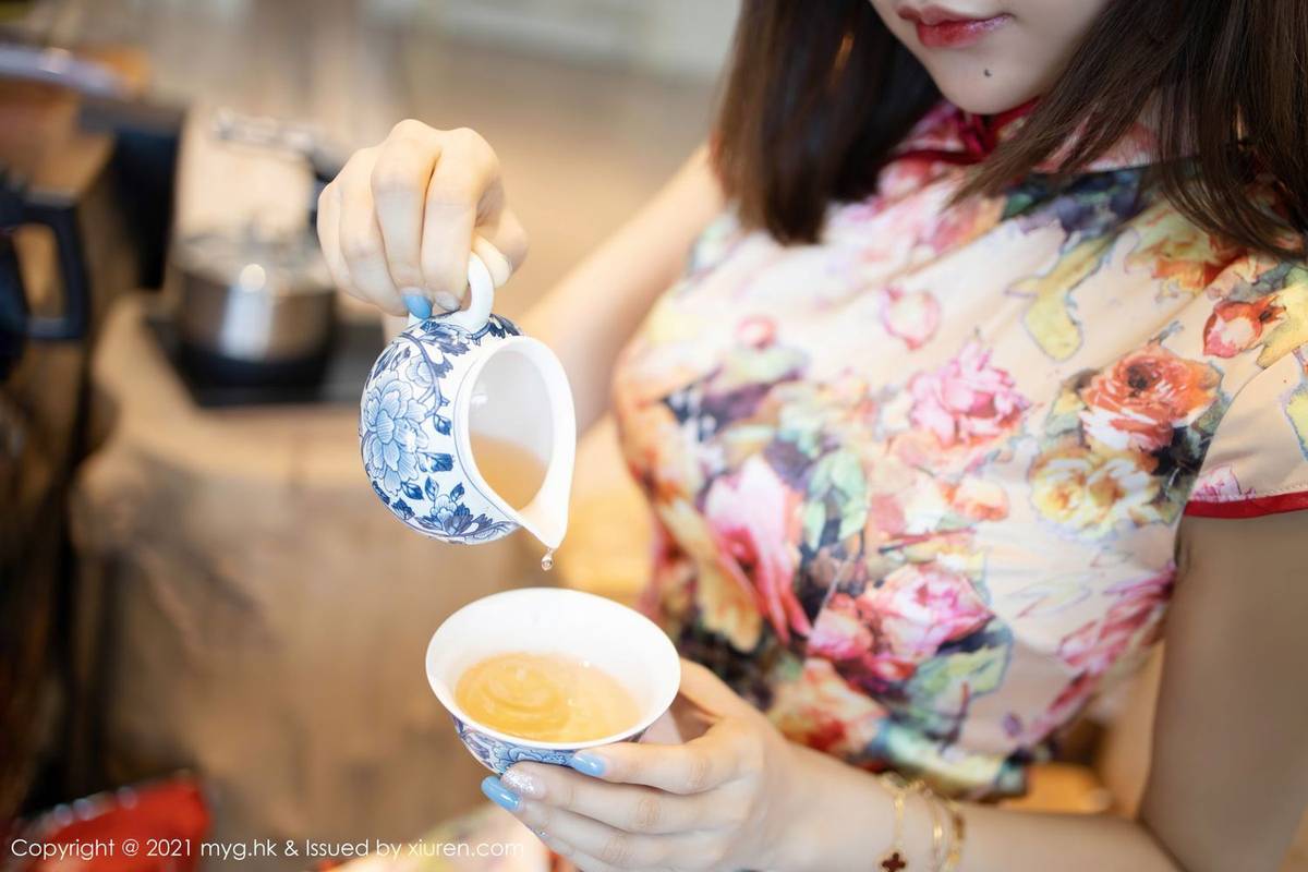 美媛馆性感女神绮里嘉Carina古典旗袍丝袜美腿内衣系列写真-6