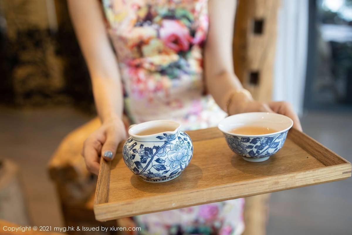 美媛馆性感女神绮里嘉Carina古典旗袍丝袜美腿内衣系列写真-8