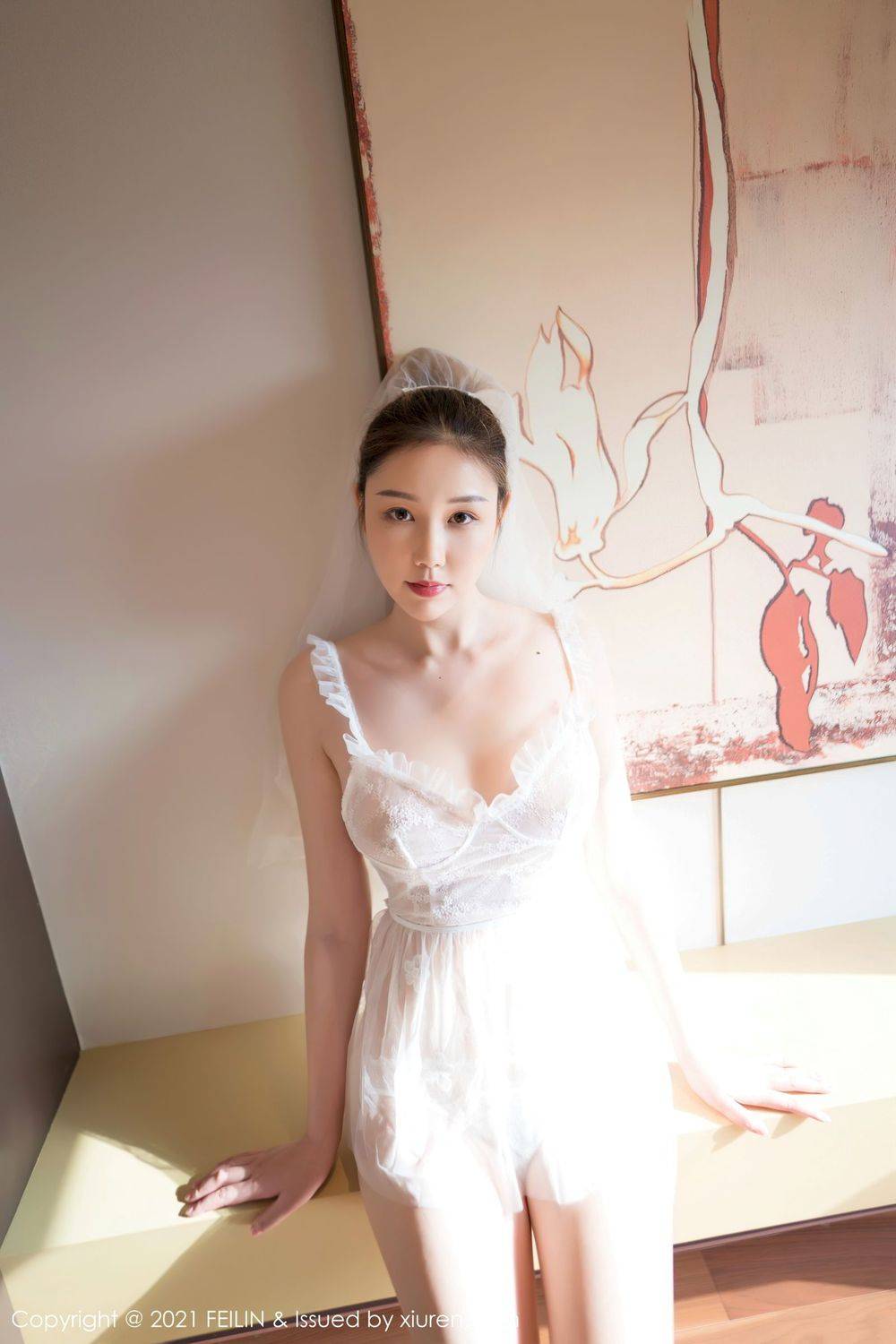 嗲囡囡美女模特芊澄三点式内衣与双马尾唯美婚纱系列写真-30