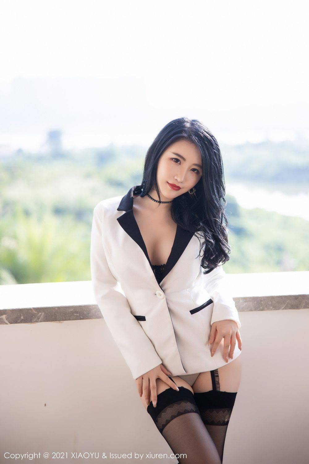 语画界性感女神绯月樱Cherry黑丝美腿内衣诱惑西双版纳旅拍-3