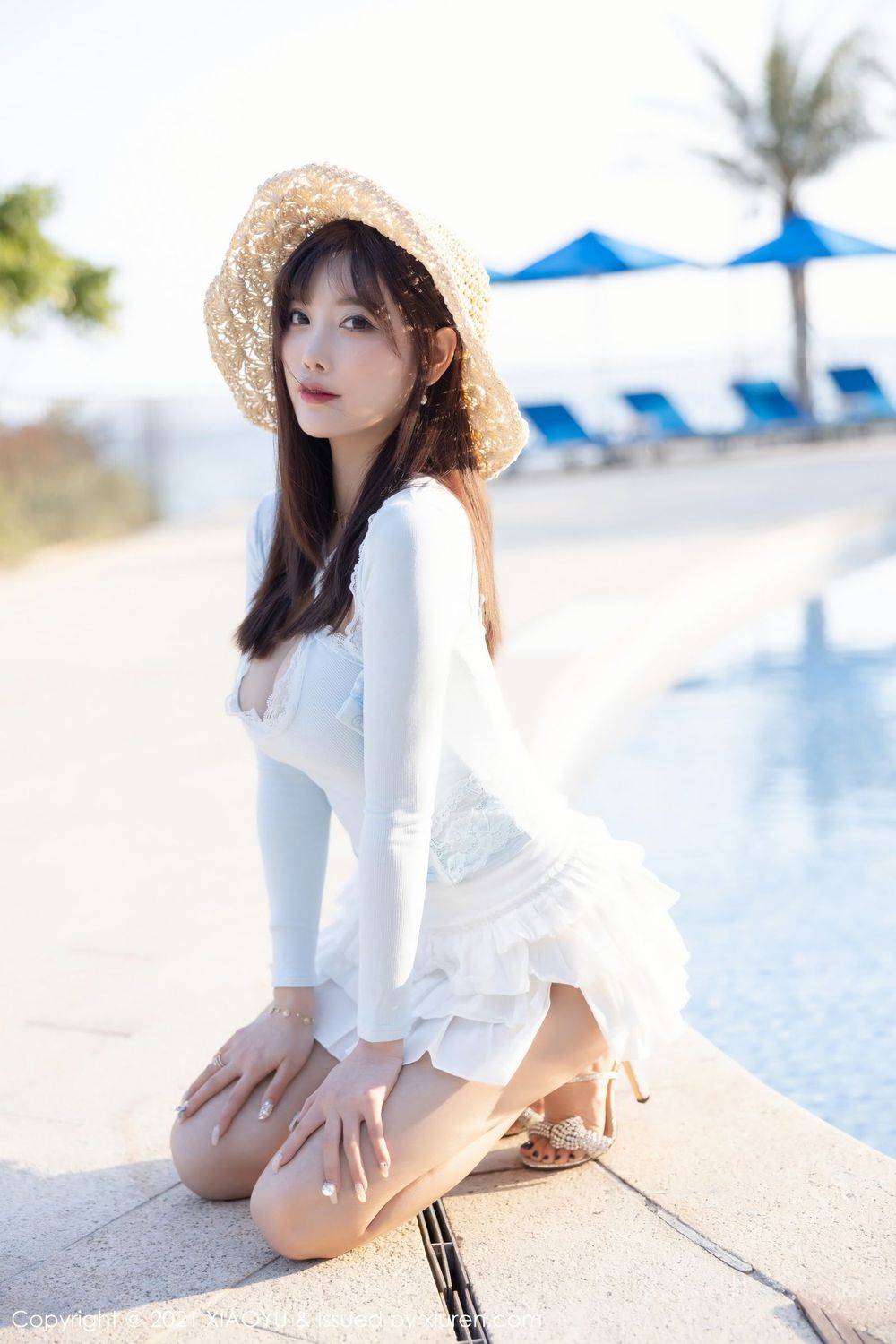 语画界性感女神杨晨晨sugar修长美腿海边沙滩系列私房写真-18