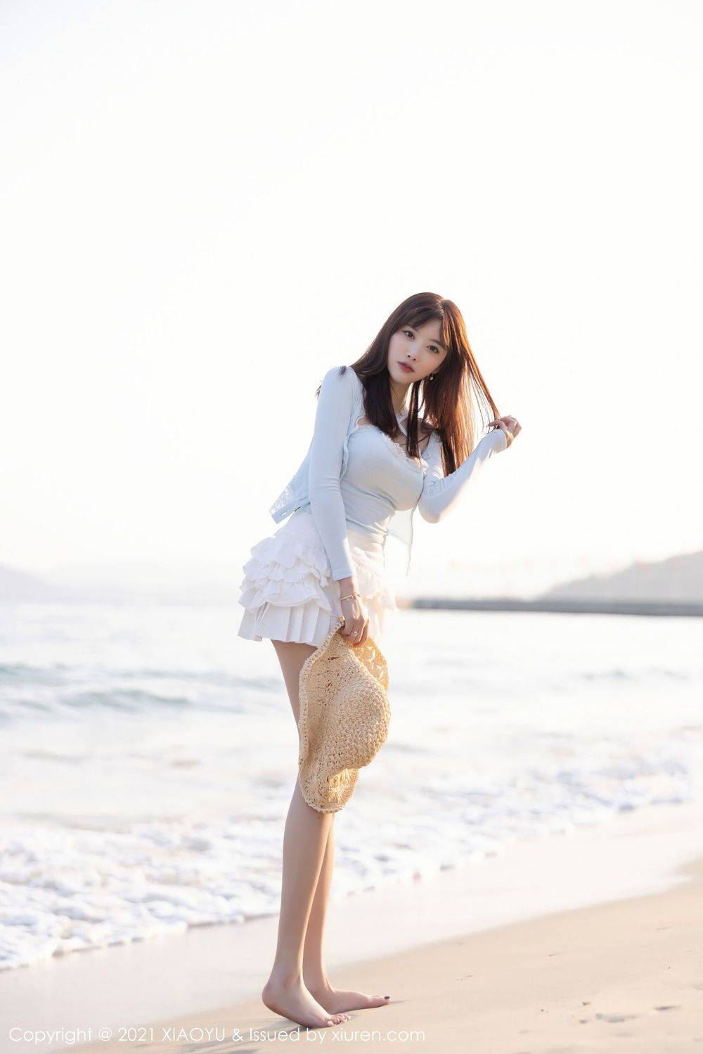 语画界性感女神杨晨晨sugar修长美腿海边沙滩系列私房写真-52