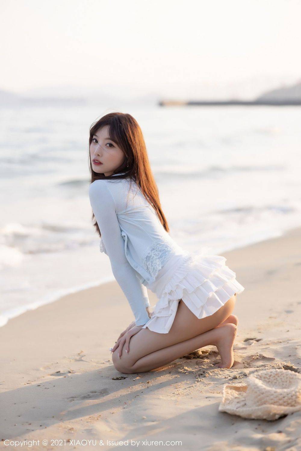 语画界性感女神杨晨晨sugar修长美腿海边沙滩系列私房写真-55