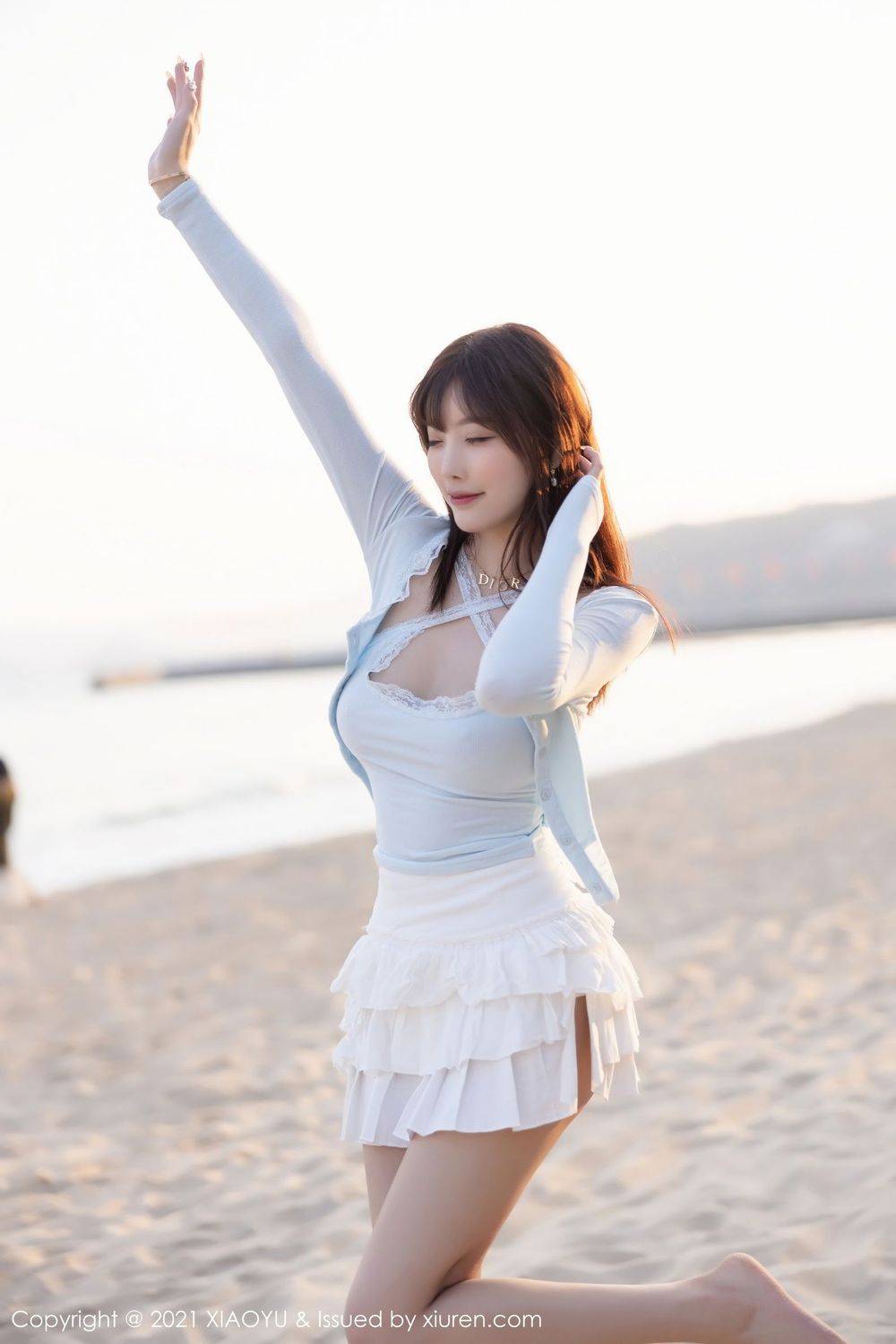 语画界性感女神杨晨晨sugar修长美腿海边沙滩系列私房写真-65