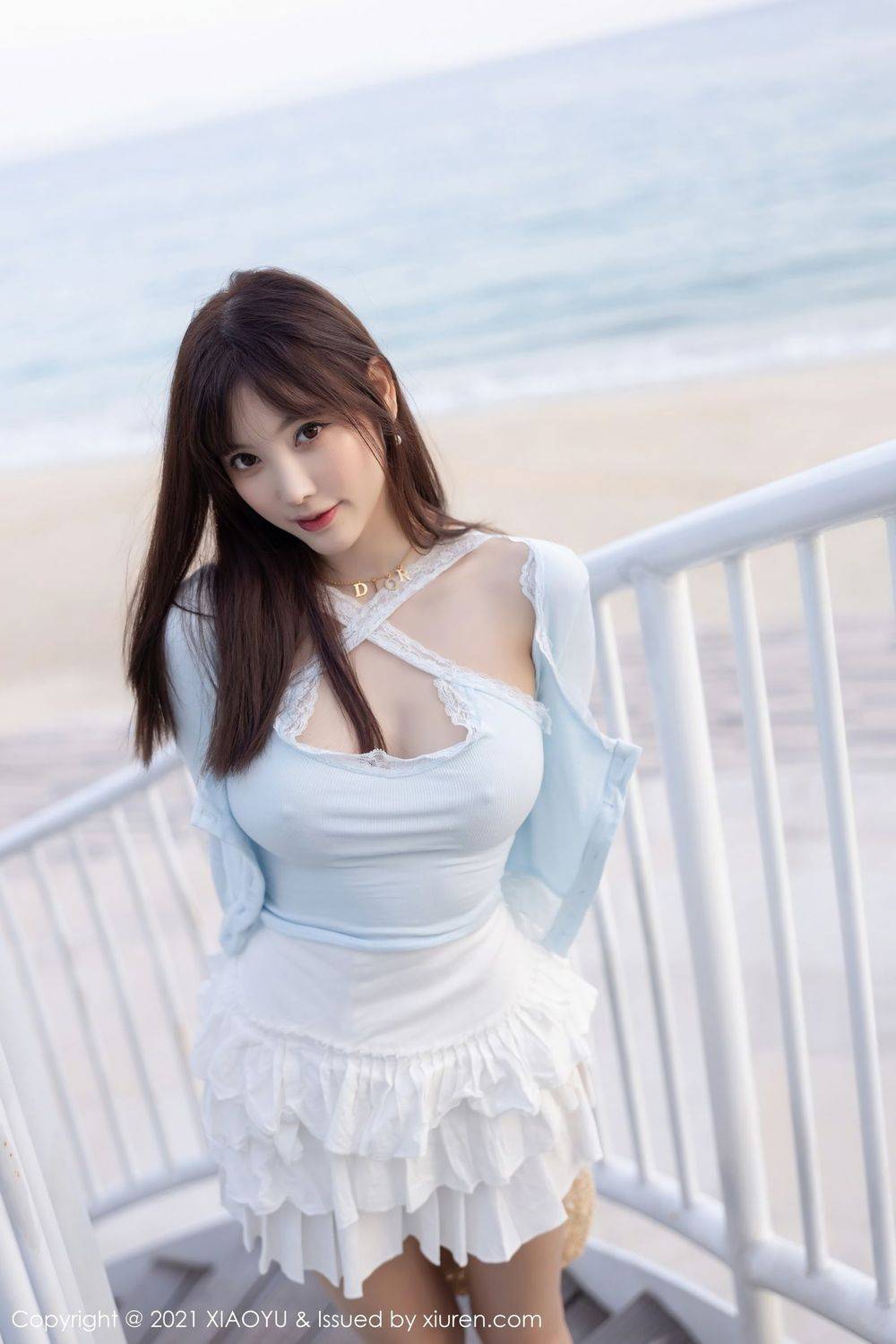 语画界性感女神杨晨晨sugar修长美腿海边沙滩系列私房写真-95