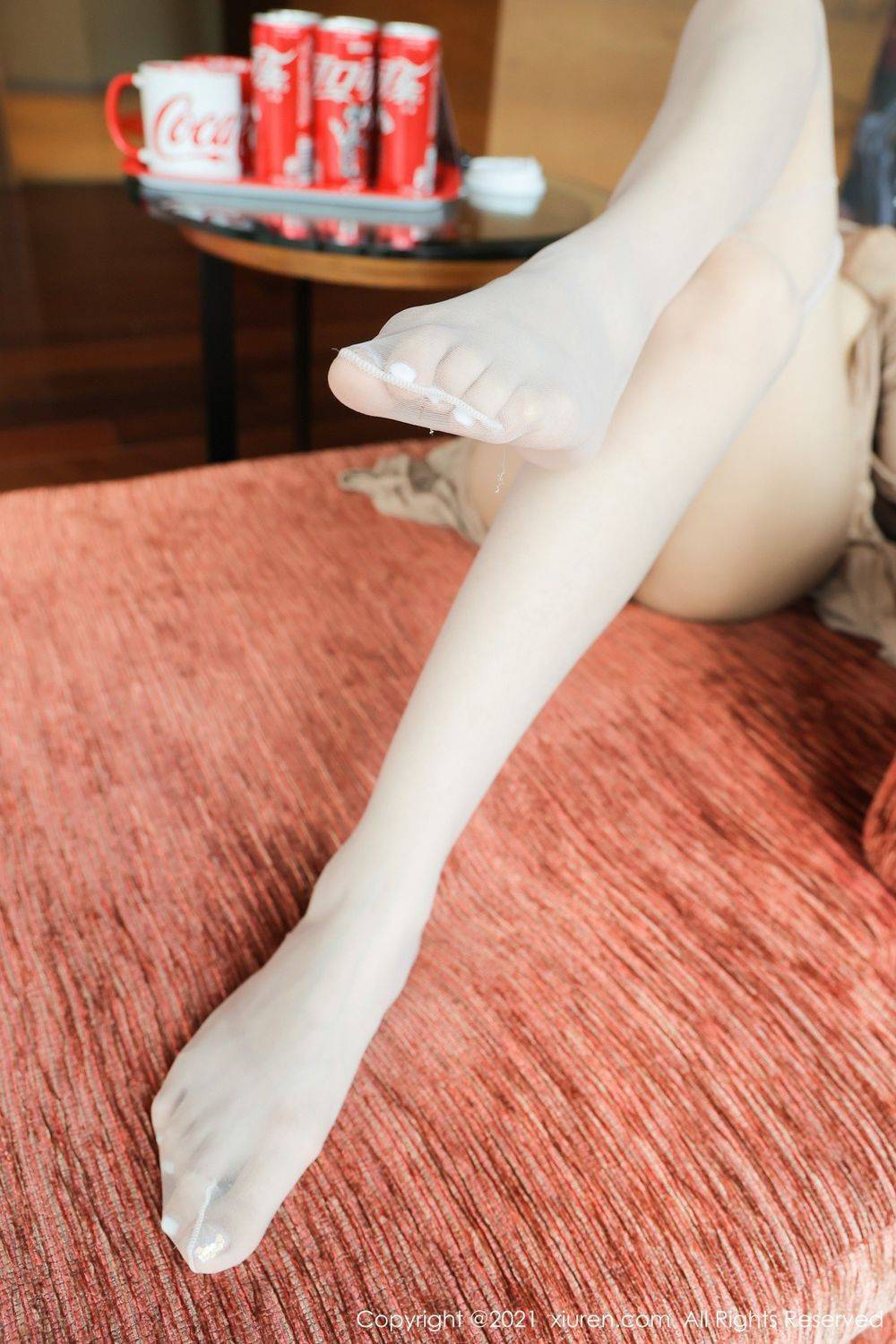 秀人网丽质模特周慕汐fairy高开叉长裙极致肉丝系列性感写真-50