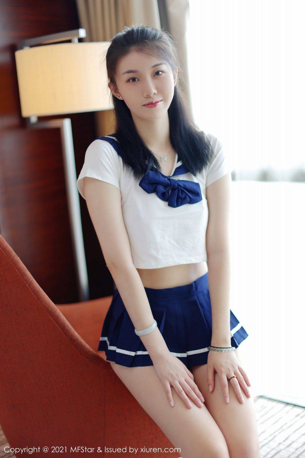 模范学院新人模特一颗甜蛋黄a面容清秀JK制服系列性感写真-32