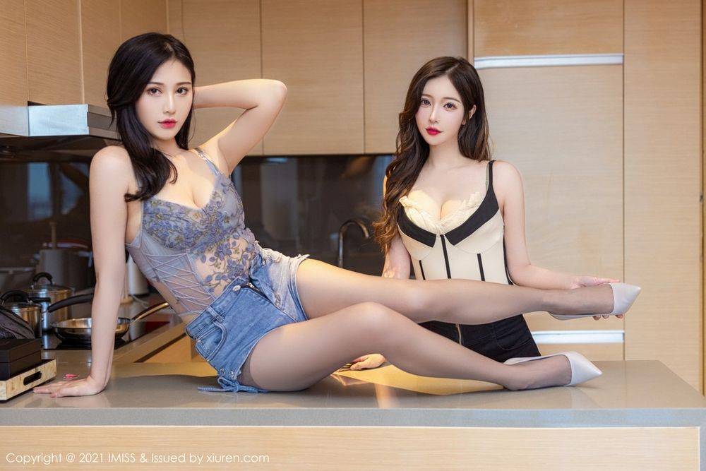 爱蜜社性感姐妹花Lavinia肉肉&LindaLinda明艳动人撩人心怀套图-13