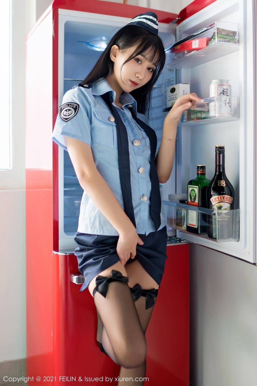 嗲囡囡美女模特小果冻儿jelly兔耳装与黑丝制服系列性感写真-59
